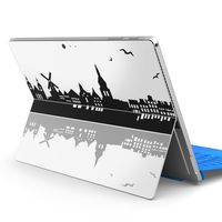 igsticker Ultra Thin Premium Protective Back Stickers Skins Universal Tablet Decal Cover for Microsoft Surface Pro 4/ Pro 2017/ Pro 6(2018) 010975 Landscape　Seaside　White　Black