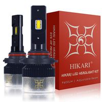 HIKARI LED Headlight Bulbs Conversion Kit-9005(HB3), 2019 New Gen of HIKARI, Adjustable Beam, 9600lm 6K Cool White
