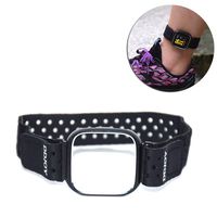 DDJOY Compatible Ankle Band with Case Protector for Workouts Compatible with Fitbit Versa, Breathable Ankle Band for Men and Women (Black, Small)