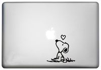 WallDecalsAndArt Snoopy Decal Mac Book Pro Decal is a Snoopy Sticker. Available in 11, 12, 13 and 15 inch Laptop Sizes. Looks Great with Your Snoopy Decals Theme Black