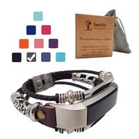 Smatiful Alta Bands with Box Pack for Youth Womens, Clasp Metal Link,Adjustable Replacement Sport Wrist Strap for Fitbit Alta HR2 Heart Rate Monitor, Brown