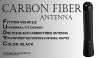 3" inch 76mm 100% Carbon Fiber Black SHORT Universal Fit Antenna