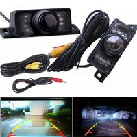 TAORE Waterproof Wide Viewing Angle License Plate Car Rear View Camera with 7 Infrared Night Vision LED High Definition Color