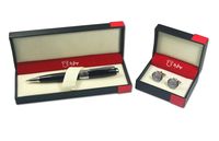By Jingo Black Opal Pen: Bronze Cufflinks Ballpoint Pen, White (5502240114)