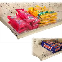 3" H Acrylic Front Fence Lip for Gondola or Wood Shelf with 1/4" Holes, Clear, 48" L, 10 Pack