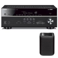 Yamaha Bundle: RX-V683 7.2-Channel A/V Receiver + WX-010 Black Wireless Speaker