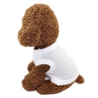 Howstar Pet Clothes, Puppy Vest Cotton Solid Color Dog Sweatshirt Apparel Pet Shirt (White, L)