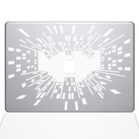 The Decal Guru Looking Up in The Big City Decal Vinyl Sticker, 13" MacBook Air, White (1520-MAC-13A-W)