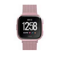 Yutior Metal Bands Compatible with Fitbit Versa 2 / Fitbit Versa Lite & SE/Fitbit Versa Smart Watch, Stainless Steel Metal Replacement Small Large for Women Men, Black, Champagne, Rose Gold, Silver