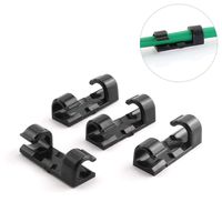 RuiLing 40-Pack Multifunction Self-Adhesive Ethernet Cable Clips with Strong Self-Adhesive Pads,Drop Wire Holder Cord Organizer Management(Black)