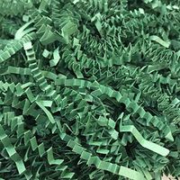 Black Cat Avenue 2 LB Green Crinkle Cut Paper Shred Filler for Gift Wrap and Basket Filler