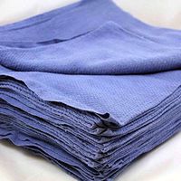 24 Pieces-NEW BLUE GLASS CLEANING SHOP TOWELS/HUCK/ SURGICAL/ DETAILING TOWELS