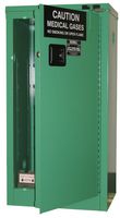 SECURALL MG309FL Medical Gas Cylinder Storage Cabinet, 18-Gauge Steel, 2-Door, Self-Latch, Self-Close Safe-T Door, 46 x 23 x 18 in, 9-12 H Cylinder Capacity, 15 YR Warranty, Fire-Lined - MG Green