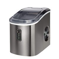 Euhomy Ice Maker Machine Countertop, Makes 26 lbs Ice in 24 hrs-Ice Cubes Ready in 9 Mins, Compact&Lightweight Ice Maker with Ice Scoop and Basket. (Silver)