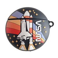 SosoJustgo2 Airpods 1&2 Protective Case, 3D Cute Cartoon Silicone Storage Case Shockproof Cover Protective Charging Case for Airpods(NASA 01)