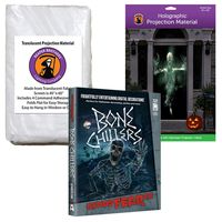 AtmosFEARfx Bone Chillers Halloween Digital Decoration DVD with Holographic Doorway + Reaper Bros Window Projection Screens