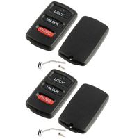 Key Fob Keyless Entry Remote Shell Case & Pad fits Mitsubishi 2002-2006 Eclipse / 2004-2006 Endeavor / 1998-2006 Montero / 1999-2004 Montero Sport / 2003-2006 Outlander, Set of 2