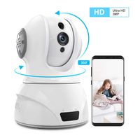 Home Security Camera Wi-Fi IP Camera, Wonbo Wireless HD 3MP Pan/Tilt/Zoom 2.4G with 2-Way Audio, Motion Detection, Night Vision, Remote Monitor for Baby Pet Elder, Supports ALEXA (Android/iOS) - White