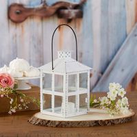 Kate Aspen 14135WT White Vintage Distressed Large Rustic Candle Holder Decoration Lantern, One Size