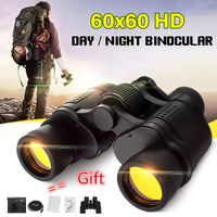 60X60 Zoom HD Day/Night Vision Binoculars, Portable Roof Prism Folding Binoculars with Clear Weak Light Night Vision for Adults/Kids, Life Waterproof (Black)