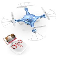 Syma X5UW FPV RC Drone with 720P HD Wi-Fi Camera Live Video Training Quadcopter for Beginners Bonus Battery Blue