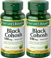 Nature's Bounty Natural Whole Herb Black Cohosh 540mg, 100 Capsules   (Pack of 2)