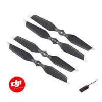 DJI Genuine 2Pairs Mavic Low-Noise Quick-Release Propellers Silver(8331), with Luckybird USB Reader