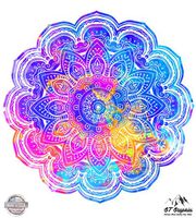 GT Graphics Mandala Flower Neon - 12" Vinyl Sticker Waterproof Decal