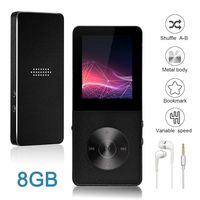 Mp3 Player Widon 8GB Mp4 Music Player Built-in Speaker HiFi Shuffle A-B Playback Bookmark Variable Speed Metal Body FM Radio Voice Recorder Gift for Kids Language Learning Black7