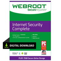 Webroot Antivirus Protection Internet Security Complete 2018 | 5 Devices |1-month subscription