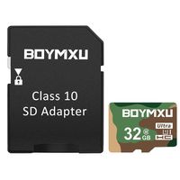 TF Memory Card 32GB,BOYMXU TF Card with Adapter,High Speed Sd Card Class 10 Memory Card for Phone Camera Computer-Military Color