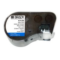 Brady M-78-499 Nylon Cloth B-499 Black on White Label Maker Cartridge, 1" Width x 1-57/64" Height, For BMP51/BMP53 Printers