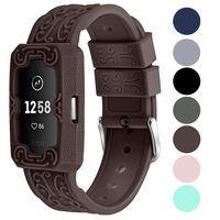 for Fitbit Charge 2 Bands - VOMA Breathable Silicone Adjustable Replacement Sport Bands Wristbands Straps for Fitbit Charge 2 HR Women Men Small Large Chocolate Brown