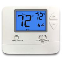 ELECTECK Digital Thermostat with Large LCD Display, Non-Programmable, Compatible with Single Stage Electrical and Gas/Oil System, Up to 1 Heat/1 Cool, White