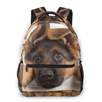 High School Outdoors Bicycle Backpack Daypack Durable Polyester Multipurpose Anti-Theft Daypack Large Capacity Shoulder Bag, Cute German Shepherd Puppy Dog