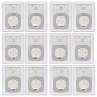 Acoustic Audio 151W Indoor Outdoor 2 Way Speakers 3600 Watt White 6 Pair Pack 151W-6Pr
