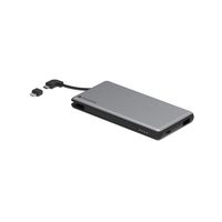 mophie powerstation Plus External Battery with Built in Cables for Smartphones and Tablets (6,000mAh) - Space Grey