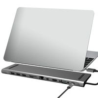 Mydours USB C Docking Station Type-C Laptop Dock with HDMI,VGA,Mini DP,Gigabit Ethernet,USB C PD2.0,3 USB3.0 Port,SD/TF Card Reader and Audio for MacBook Pro 2016 2017 2018 Chromebook Pixel and More