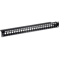 TRENDnet 24-Port Blank Keystone Shielded 1U Patch Panel, STP, Cat6A, Cat5, Cat5e, Cat6, 19" Rackmount Design, TC-KP24S