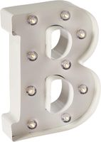 Darice White Metal Marquee Letter - B - 9.87" Tall, White Finish