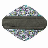 12 Inch Heavy Flow Charcoal Bamboo Mama Cloth/ Menstrual Pads/ Reusable Sanitary Pads (Colorful Elephant)