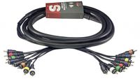 Stagg 10ft. Multicore Cable - 8 x Male RCA / 8 x Male RCA