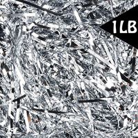 Silver Crinkle Cut Paper Shred Filler Gift Filler 1 LB for Gift Wrapping Basket Filling Shiny Silver