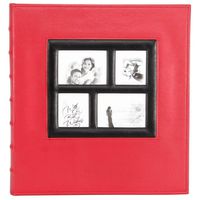 Artmag Photo Album 4x6 800 Photos, Large Capacity Wedding Family Leather Cover Picture Albums Holds Horizontal and Vertical 4x6 Photos with Black Pages Red