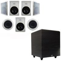 Acoustic Audio HT-87 In-Wall/Ceiling 7.1 Home Theater 8" Speakers and 10" Powered Sub HT-87-PS10