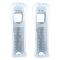 Nintendo Wii Remote Wiimote Clear White Jacket Skin (2 Pack)