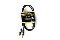 Accenta ACC-2412 3.5mm Stereo-2RCA Braided Cable, 12'