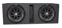 KICKER 12" Comp 43C124 600 Watt Subwoofers (2) + Vented Dual Sub Box Enclosure