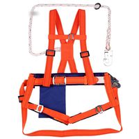 Carriemeow Full Body Harness Construction Double Back Seat Harness Electrical Maintenance Safety Harness Outdoor Aerial Work (Color : Orange)