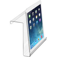 Treadmill Book Holder Acrylic Tablet Holder Compatible With Stationary Bicycle, Treadmill, Elliptical, Spin Bike, Microphone Stand, And Indoor Exercise Equipment, Compatible All Tablets, White